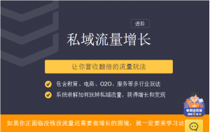 【三节课】《私域流量增长》-无忧知识库