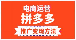 【喜马拉雅】《电商运营之拼多多推广变现方法》-无忧知识库