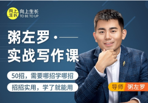 【粥左罗 · 实战写作课: 快速掌握一门赚钱技能】-无忧知识库