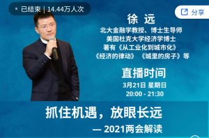 【徐远】《抓住机遇,放眼长远 —2021两会解读》-无忧知识库